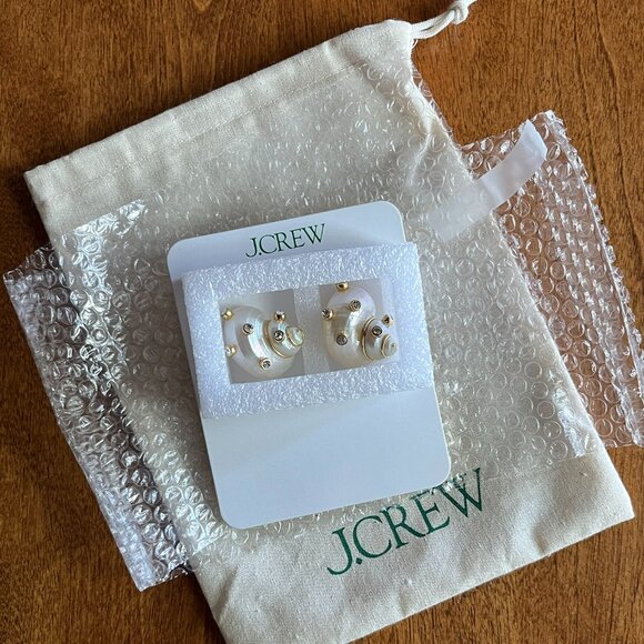 J. Crew seashell earrings NWT - Picture 8 of 10